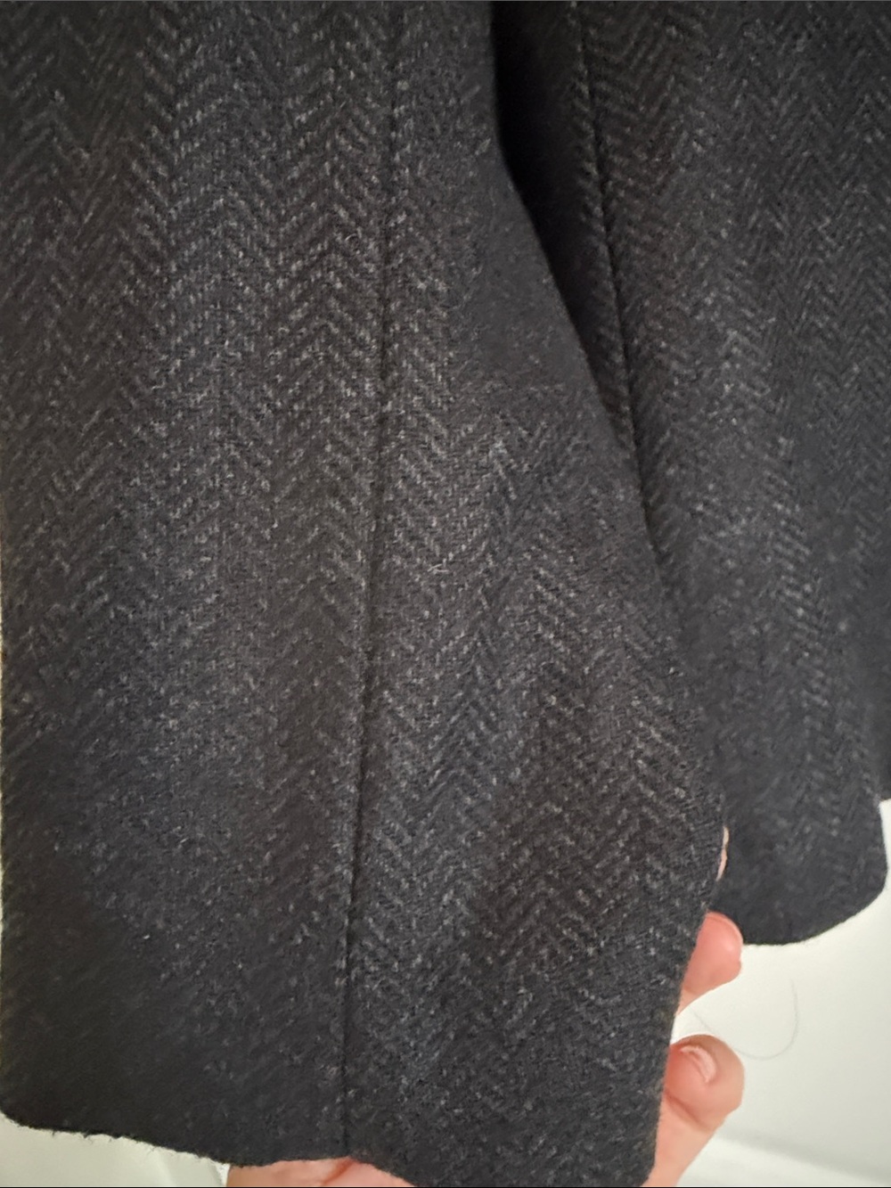 Mango Dark Charcoal Herringbone Blazer - Picture 2 of 5